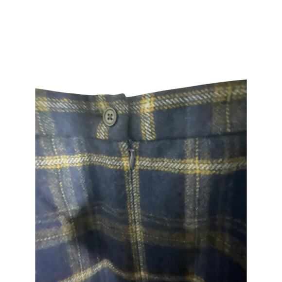 Jessica London SZ 20 Gossip Girl Academia Wool Skirt Windowpane Plaid Tartan - Picture 6 of 7